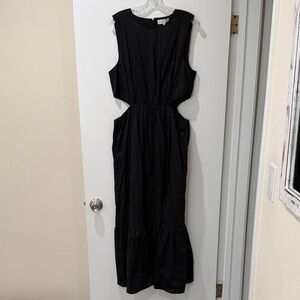 Wayf Black Backless Maxi Dress